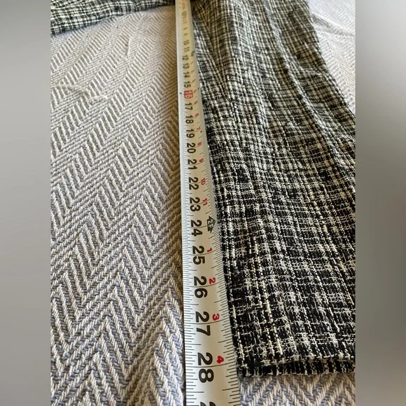 Sebastian Cruz Couture Bouclé Tweed Trousers Slim Black White Men 32x28 Designer